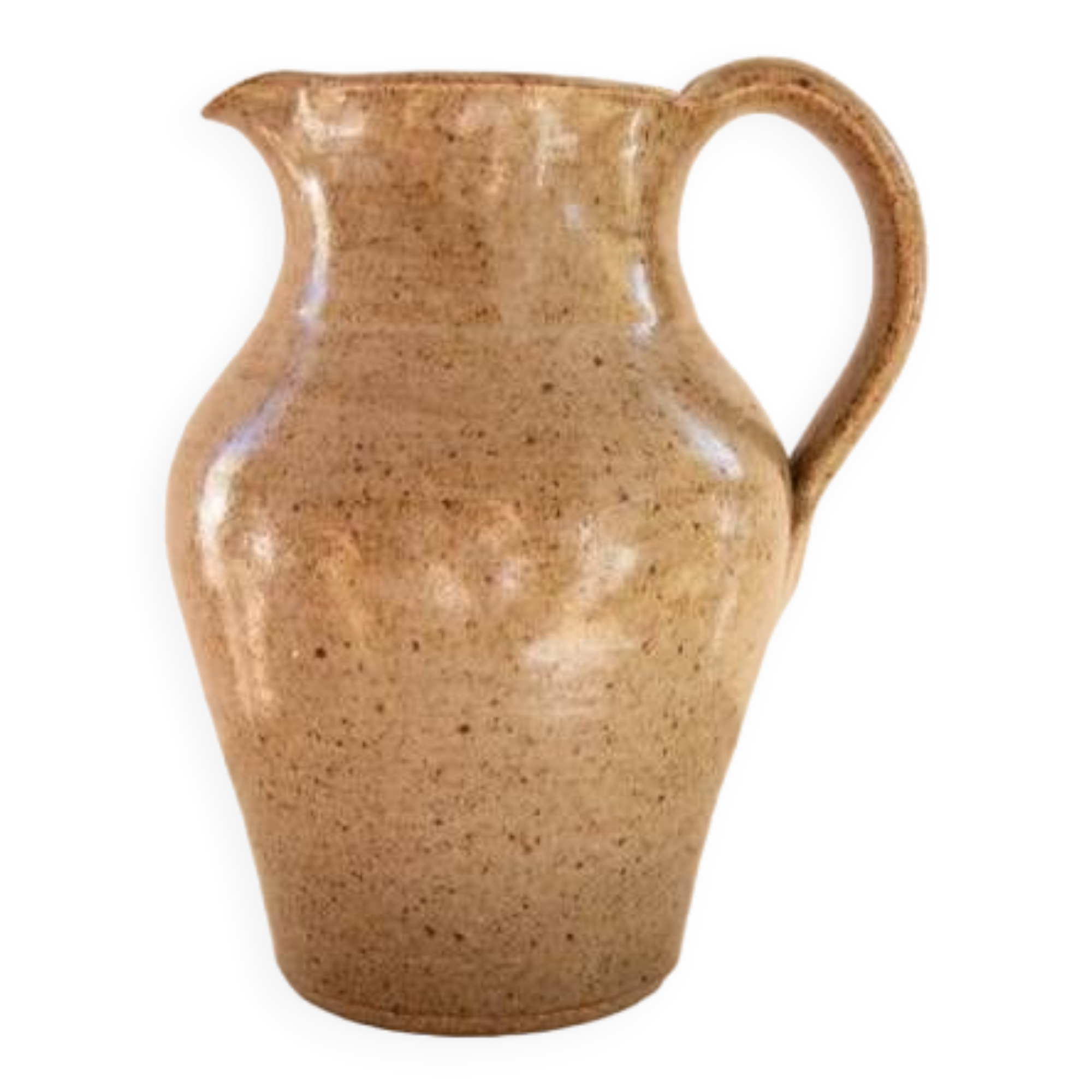 Stoneware carafe signed CA on handle