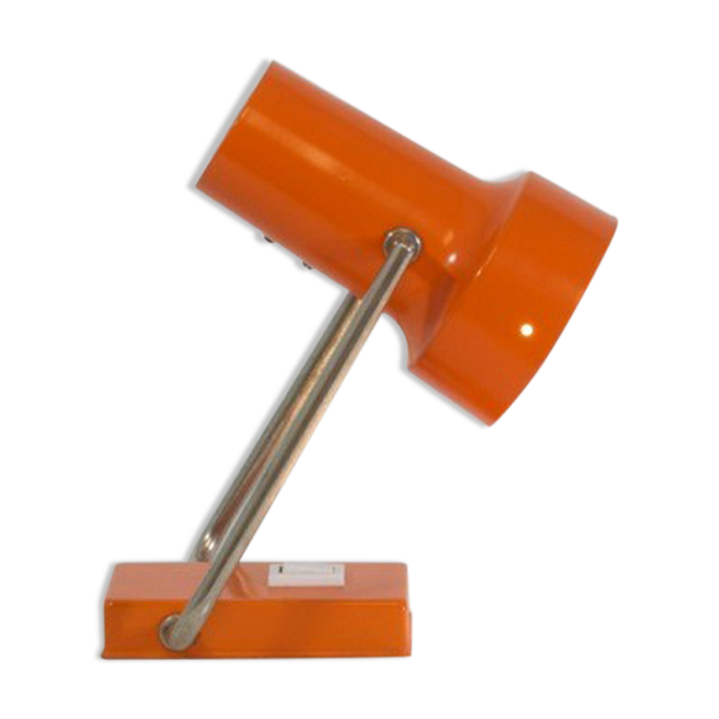 Wall spotlight lamp or to pose orange and vintage chrome, 1960