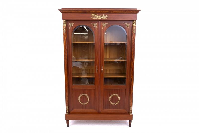 Elegant Empire bookcase, France, circa 1830.