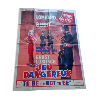 Affiche de cinéma des années 40's  jeux dangereux