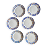 Set of 6 antique dessert plates - Robinson de Badonvillier