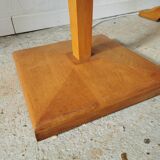 Art deco floor lamp Mazda chrome opaline wood