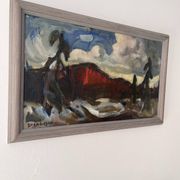 Painting by Per Olof Zachrisson 1960’s, Scandinavian Modern