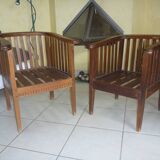 Colonial rosewood armchair early twentieth