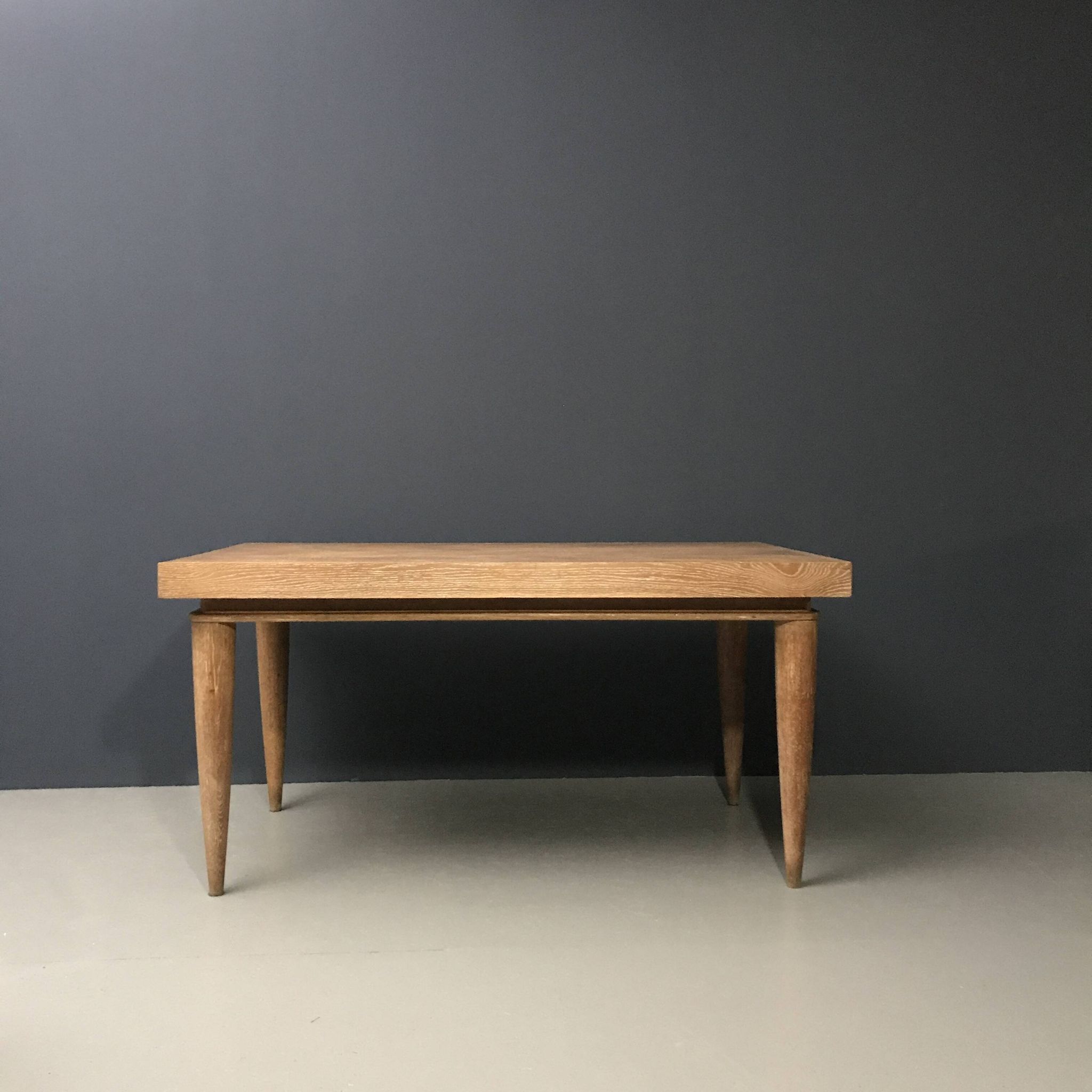 Table Extensible Art Déco en Chêne, France, 1980s