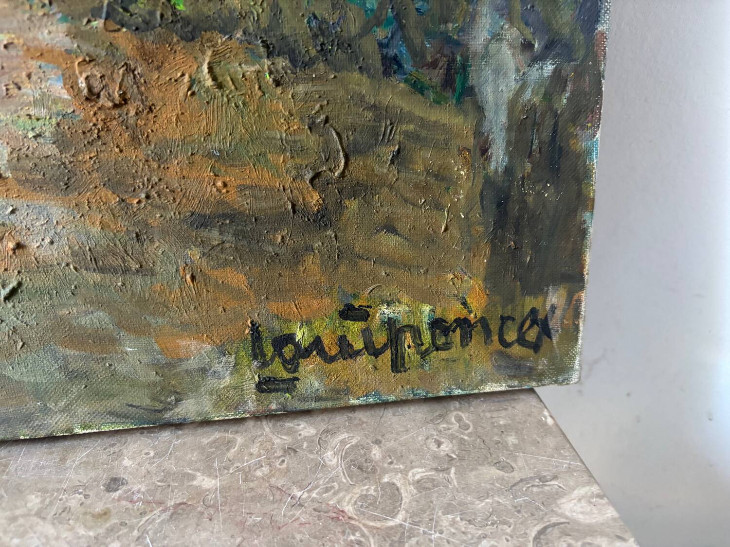 Seaside landscape signed