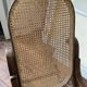 Vintage rocking chair in curved wood