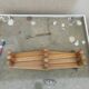 Vintage wooden wall coat rack