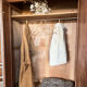 Art deco cabinet raw wood