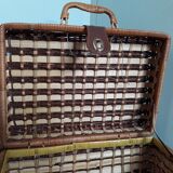 Wicker rattan suitcase