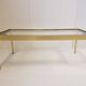 Vintage coffee table gold aluminium & star glass 1960s