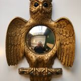 Witch mirror shape vintage owls 28x38cm