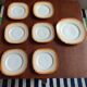 Orange porcelain dessert plates