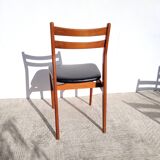 4 Scandinavian wooden vintage chairs