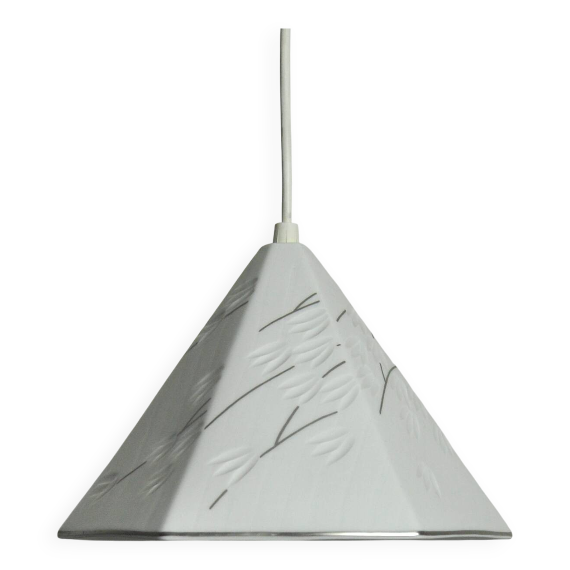 Royal Copenhagen "Luciana" blanc de chine porcelain pendant lamp, 1960s