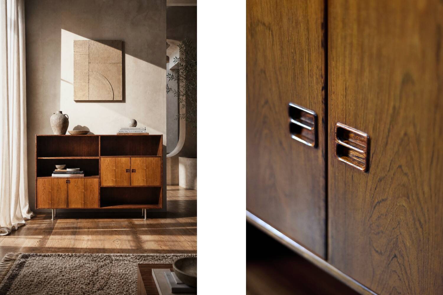 Mid-Century Scandinavian Modern Rosewood Highboard with Bar  from Herning