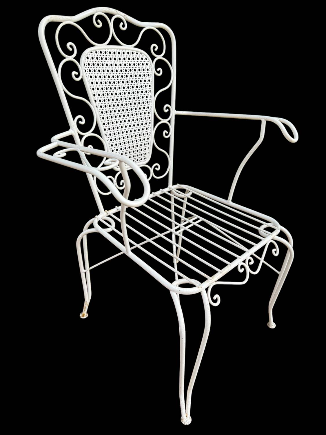 4 Provençal wrought iron armchairs from the 60s