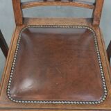 Set of four antique oak dining chairs in Art Nouveau style