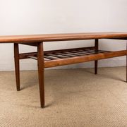 Large Danish teak coffee table, two levels, by Grete Jalk for Glostrup Mobelfabrik.
