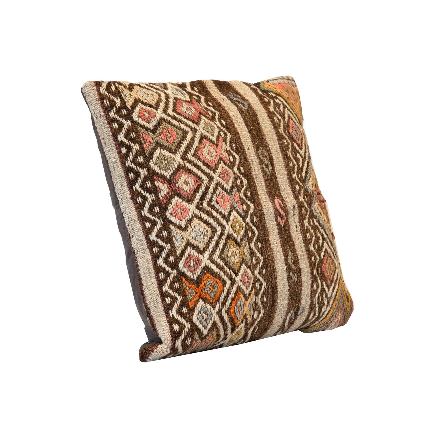 Rustic Handwoven Kilim Cushion Cover