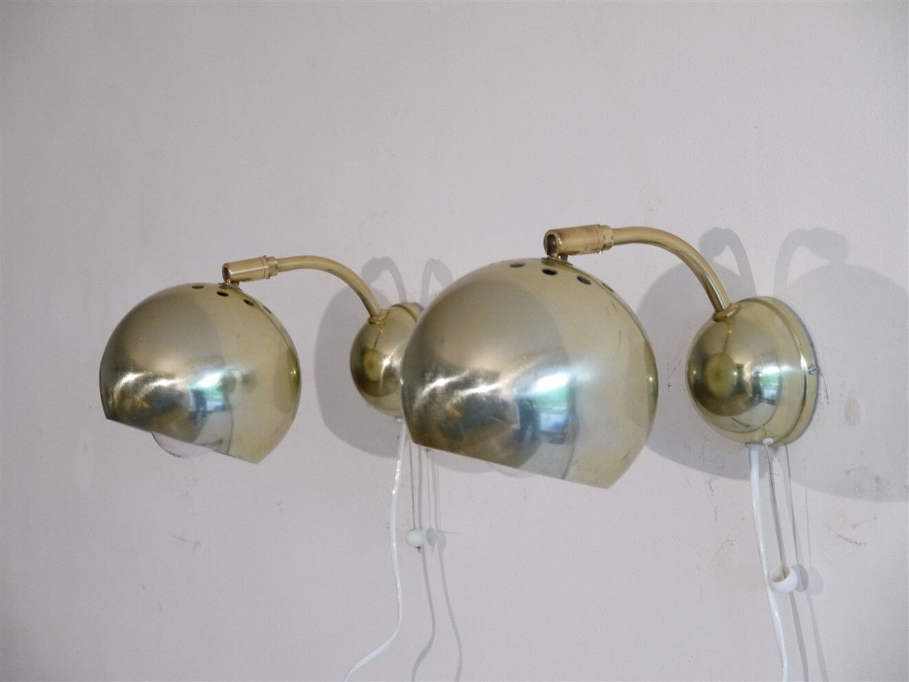 Paire d'appliques en laiton de Skeleftea 1970