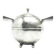 Postmodernist sugar bowl, silver-plated brass, Poland, 1950s