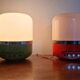 Set of Two Midcentury Table Lamps, Space Age, Adriano Rampoldi, Italy, 1970s