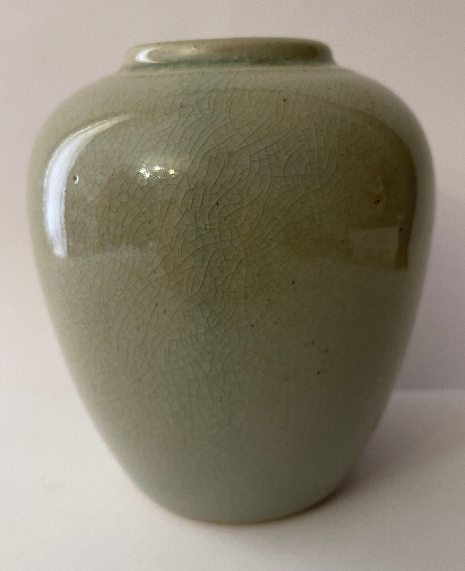Japan polychrome vase and celadon XIX Naniwaya Okita Japan Nippon
