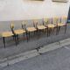 Set de 6 chaises vintage métal et bois