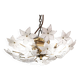Charming Vintage Murano Ceiling Light White Flowers, 1960s
