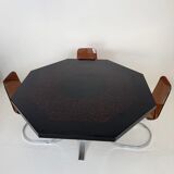 Octagonal dining table in resin, Italy 1970s