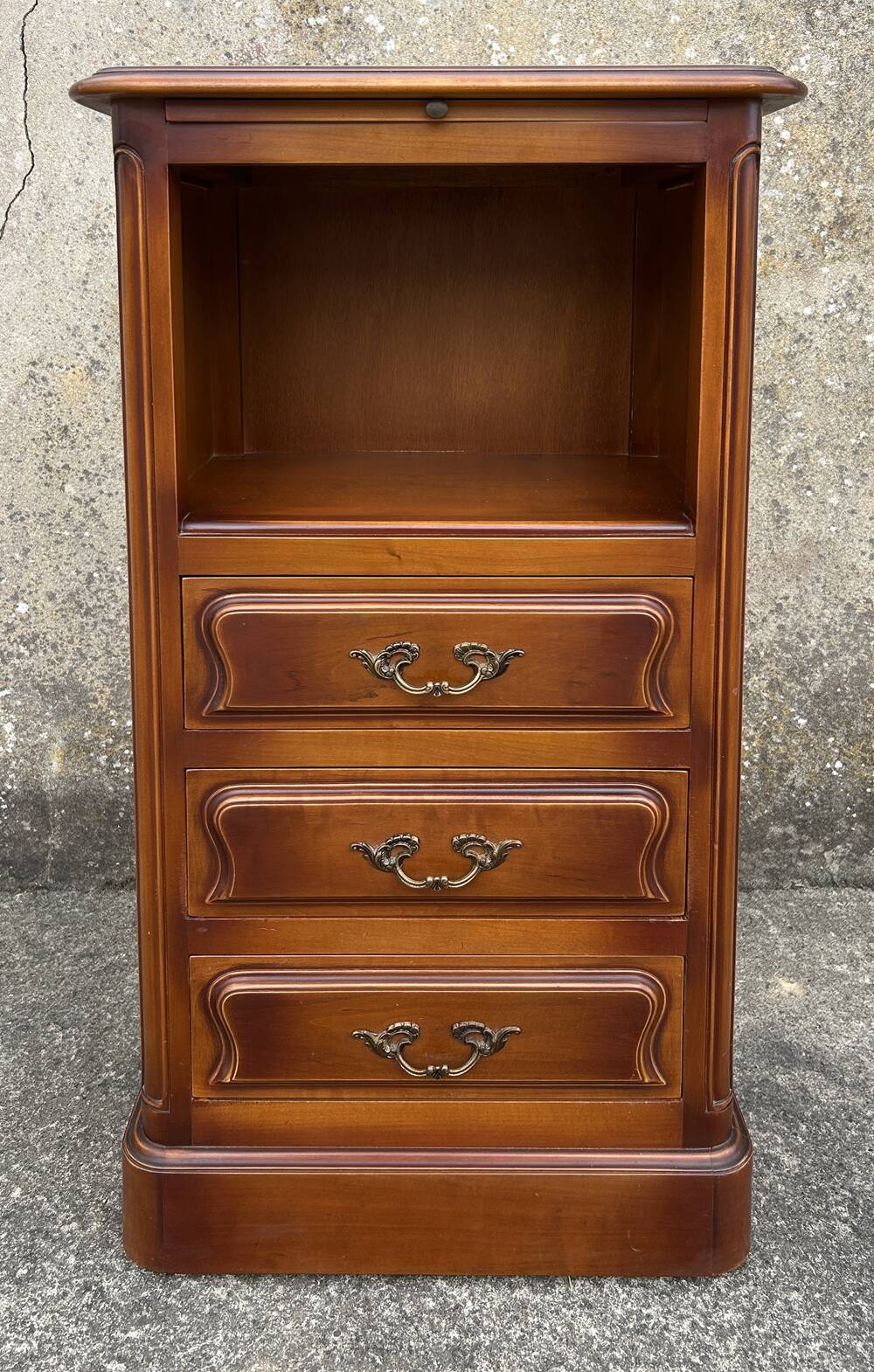 Bedside table, chest of drawers, occasional furniture, wood, vintage, 1960s.