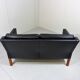 Black leather sofa by Børge Mogensen for Fredericia, Denmark
