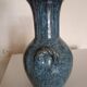 Accolay pottery Yonne - Double handle woven vase - Blue-grey glazed stoneware