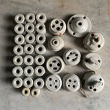 Set of 3 switches + porcelain electrical elements