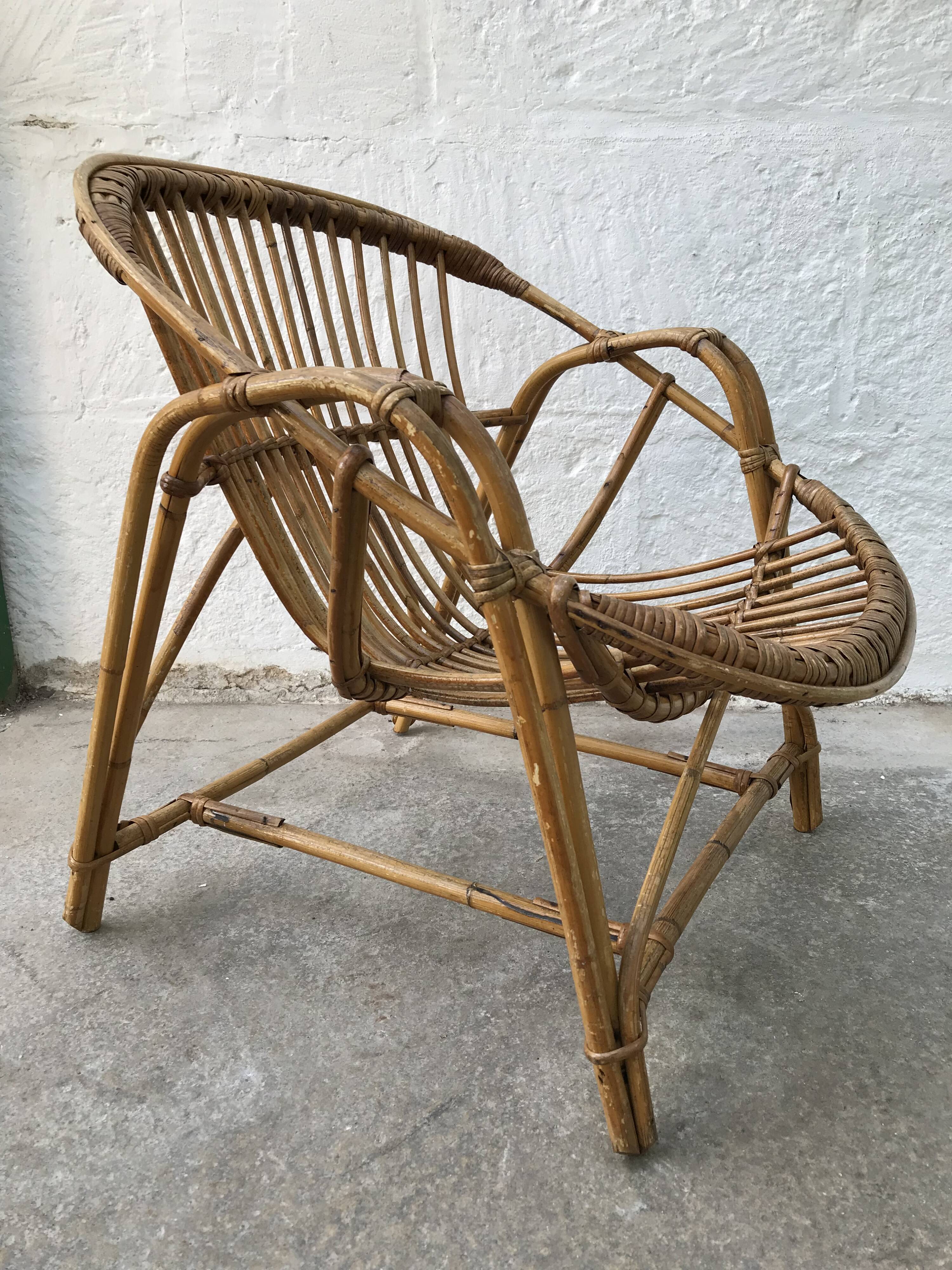 Armchair basket Adult rattan