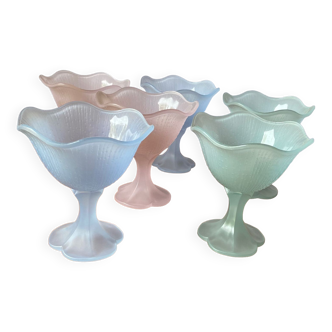 Opaque glass ice cups