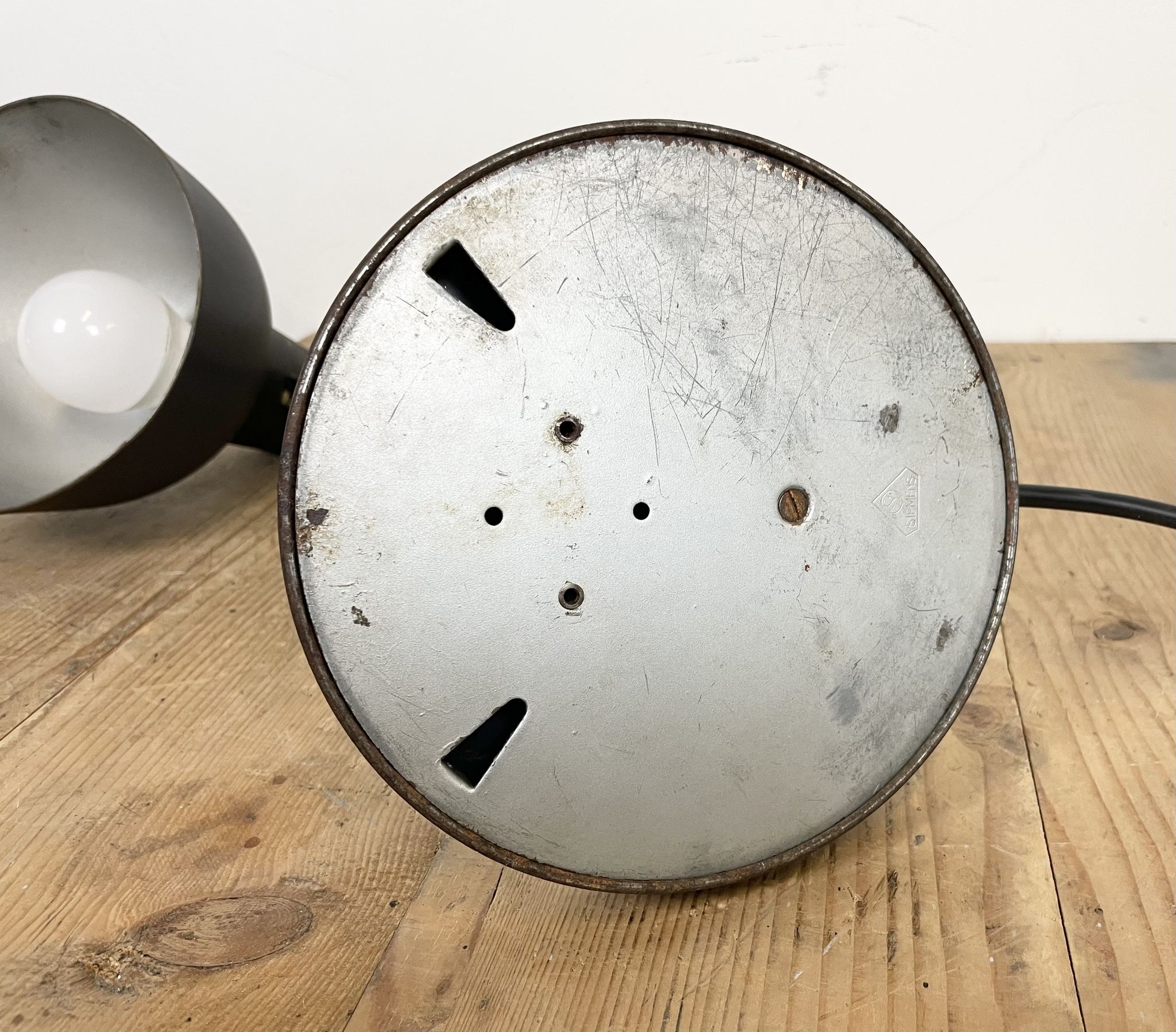 Lampe de table industrielle noire de Siemens, années 1930