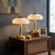Paire de lampes à poser art déco verres de Clichy  & Laiton