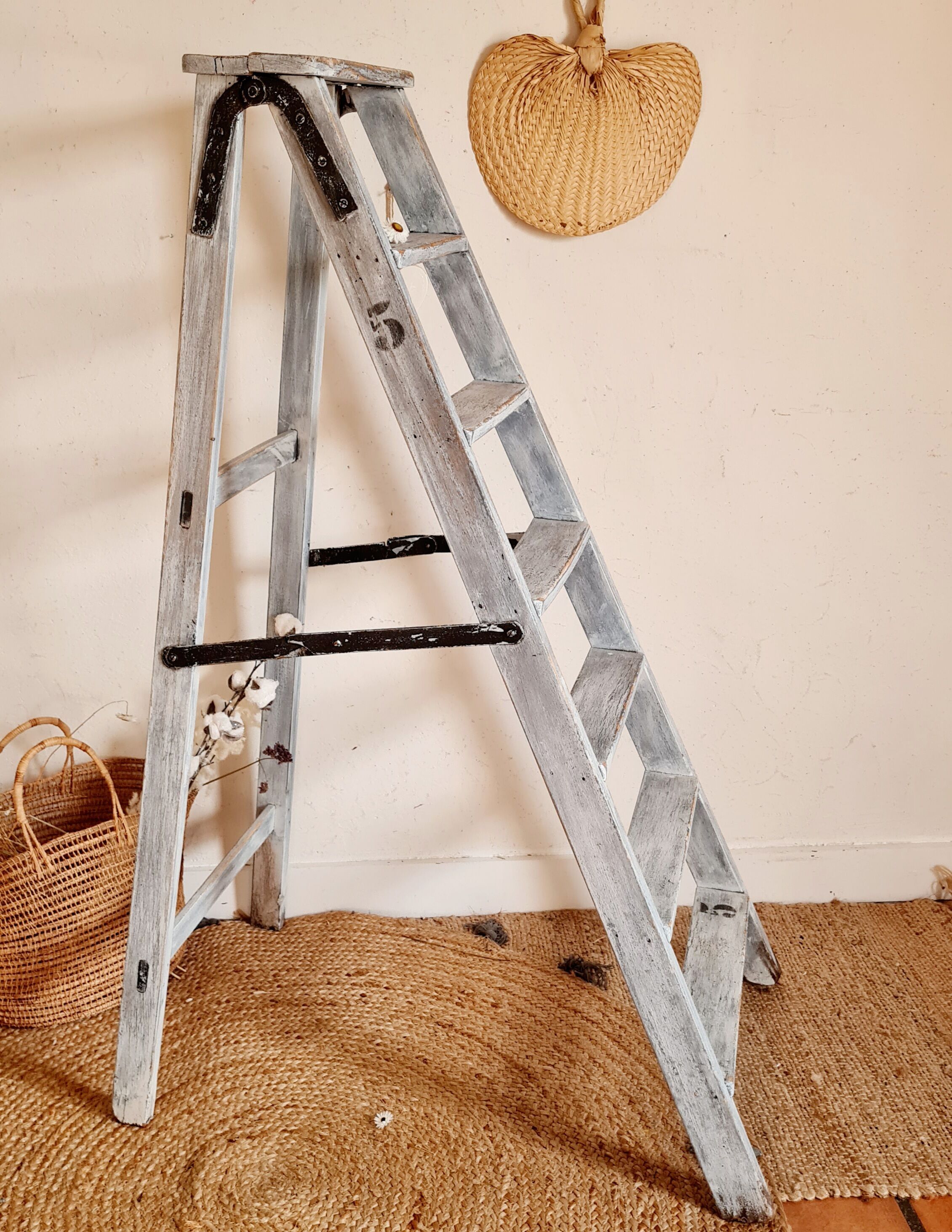 Old wooden stepladder