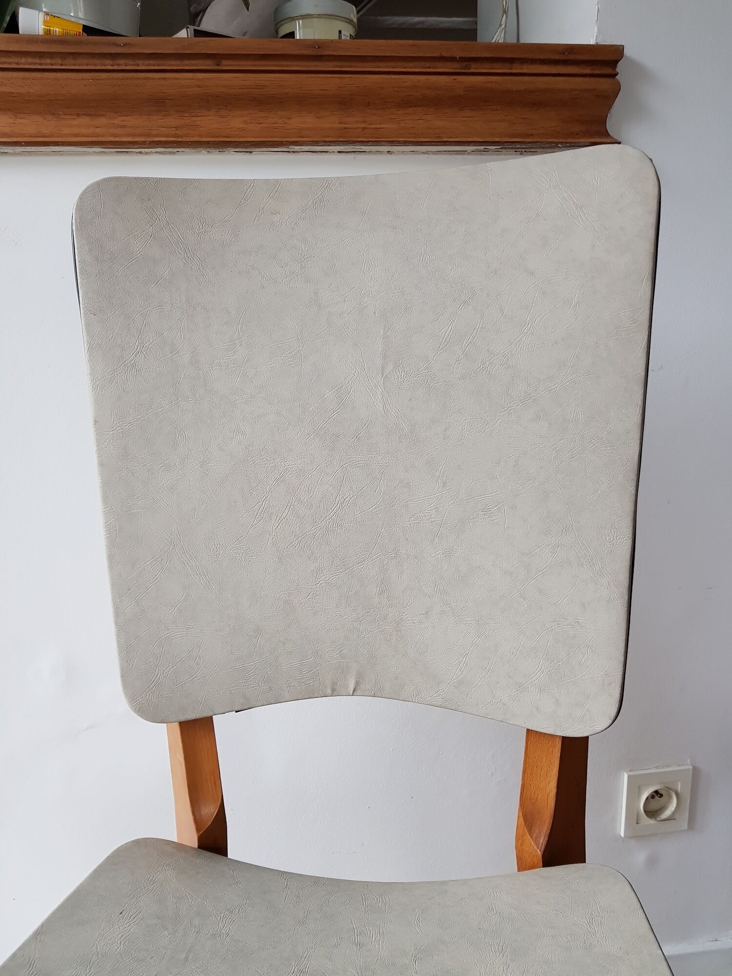 Pair of vintage Scandinavian-style skai chairs