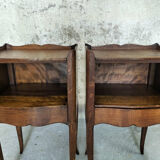 Pair of solid oak bedside tables