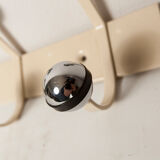 Wall coat rack 12 hooks balls 1970 beige and chrome