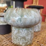 Set of 4 signed enameled vases