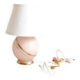 Small pink glass lamp