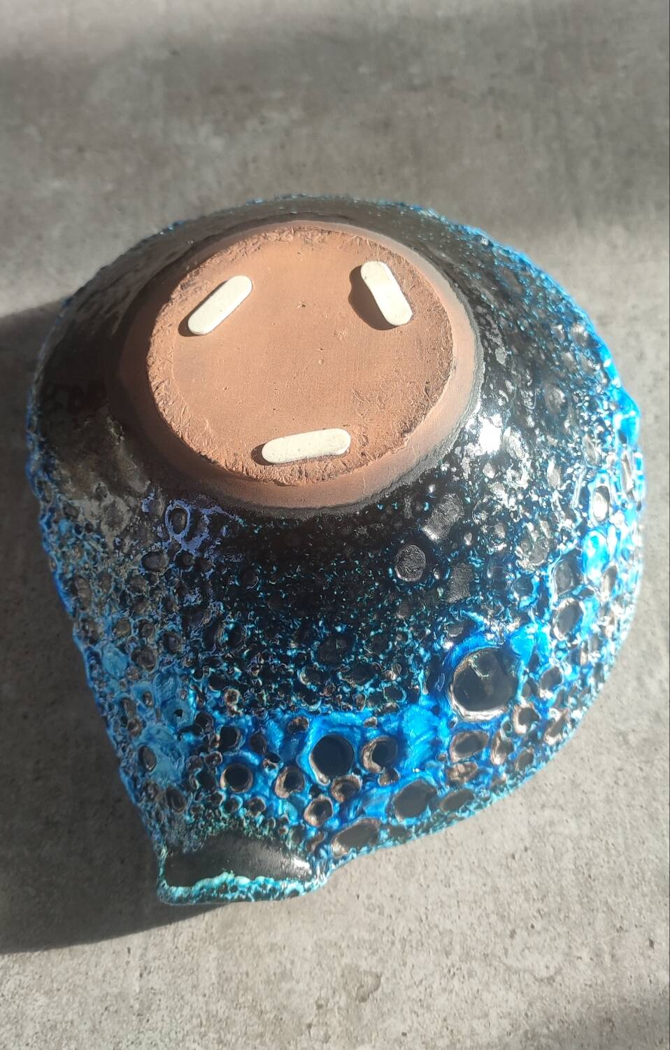 Fat Lava ceramic vase The Cyclops, Glaciers Enamels 1960s