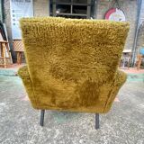 Vintage armchair in moumoute circa 1970