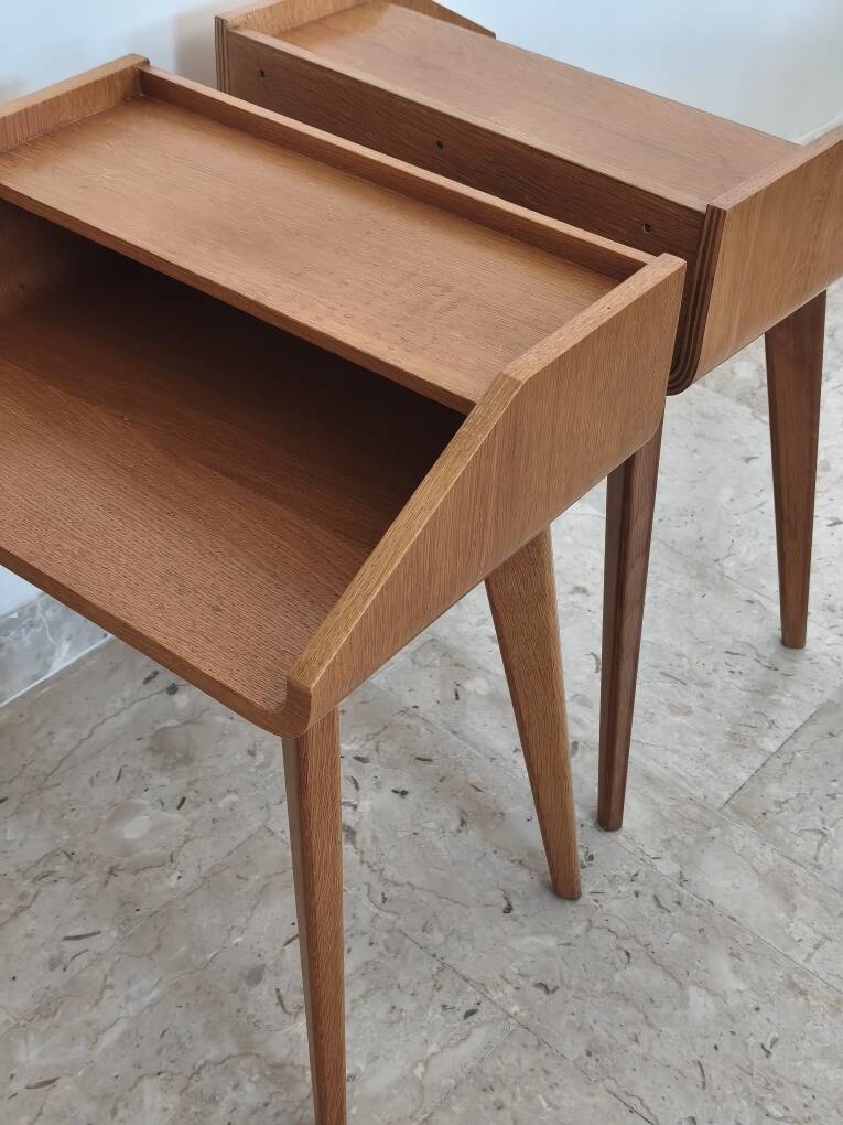 Compass leg bedside tables