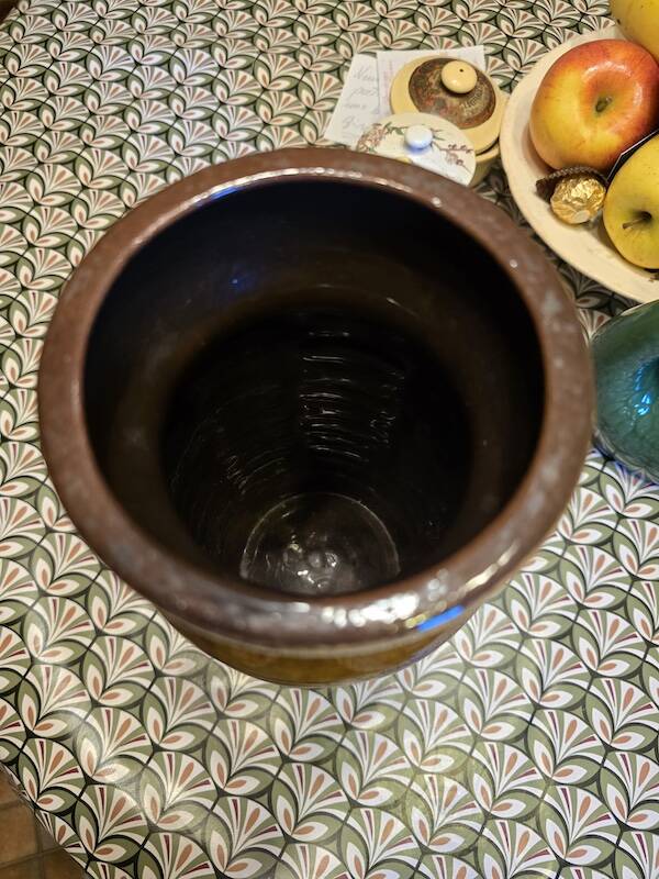 Vase Carstens Tönnieshof – West Germany – Olive green geometric relief – A