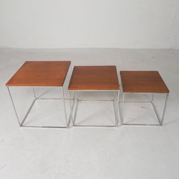 Ensemble de 3 tables d'appoint, ensemble mimi, années 1960